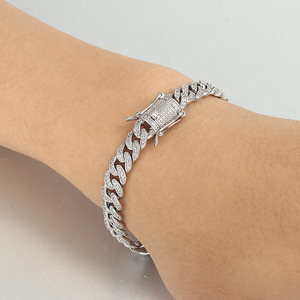 Hip Hop Bijoux En Laiton cz Paver de Nouveaux <span class=keywords><strong>Bracelets</strong></span> En <span class=keywords><strong>Or</strong></span> <span class=keywords><strong>Blanc</strong></span> Modèles pour Hommes Conçoit Des Images - Product Image 2
