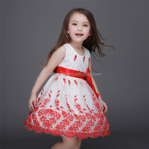 New style of the baby dress 2016 hot selling bow match sleeveless girl dress - Product Image 2