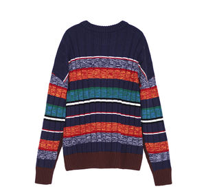 Chandail à col ras du cou en tricot jacquard à manches longues <span class=keywords><strong>chic</strong></span> rétro personnalisé pour femmes échantillon <span class=keywords><strong>de</strong></span> motif patchwork <span class=keywords><strong>de</strong></span> Noël d'hiver - Product Image 2