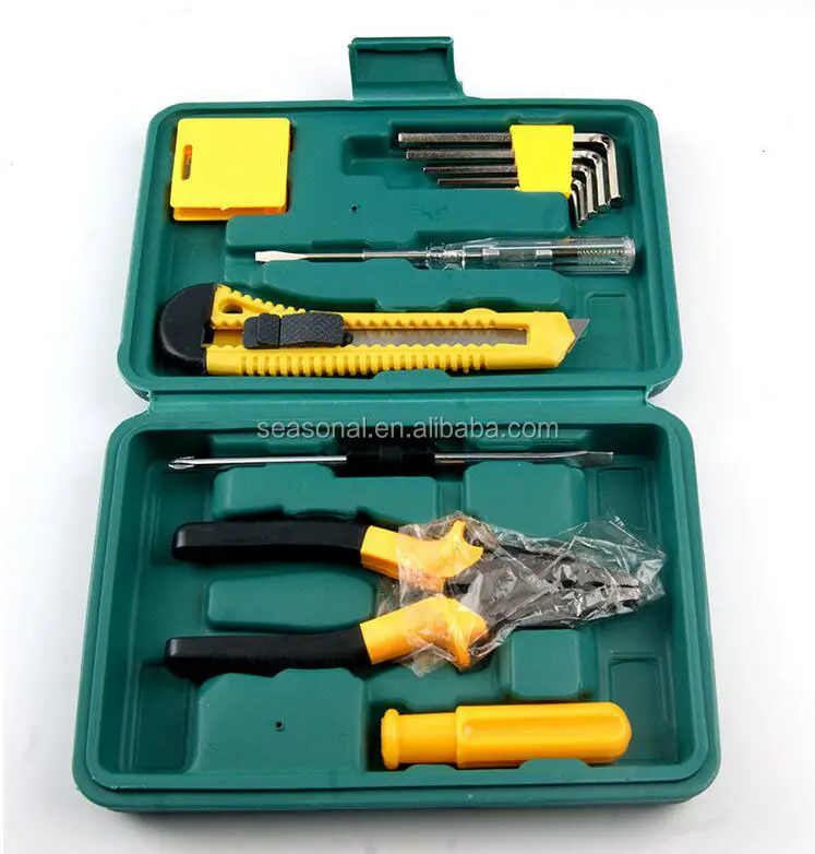 Kit ferramentas manuais 8 em 1, combinação multifunção, caixa de ferramentas e ferramenta de reparo automático