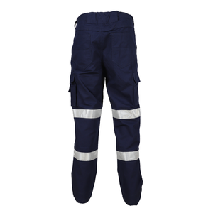 100% cotone ignifugo nastro riflettente sicurezza pantaloni da lavoro da uomo - Product Image 2