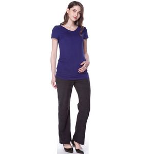 Office Lady <strong>Maternity</strong> Pants Pregnancy Uniform Clothes Full Length Pockets <strong>Trousers</strong> Elastic Waist Pants M-XXXL Super Fabric - Product Image 2