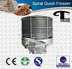 Best price and economical spiral freezer/Industrial Seafood Shrimp Fish IQF Spiral Tunnel Quick Freezer