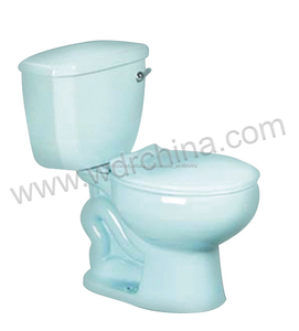 De dos piezas de diseño de baño <span class=keywords><strong>inodoro</strong></span> sifónico color porcelana sanitaria higiénico azul - Product Image 3