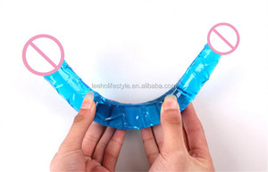 LEEHO W3-02-9 Sex Toy Féminin Morease Mini Double Ended Dildo Lesbien Long Double Headed <span class=keywords><strong>Penetration</strong></span> Penis Flexible Réaliste - Product Image 2