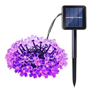 22ft Cherry Blossom <strong>Solar</strong> <strong>Flower</strong> <strong>String</strong> <strong>Lights</strong> 50 LED Waterproof Outdoor Christmas Patio Lawn Garden Holiday Decorations - Product Image 4