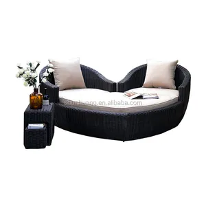 Outdoor rattan sun beach lounge chaise high quality