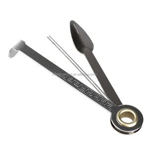 Limpiador de Pipas de Fumar 3 en 1 de Acero Inoxidable, Herramienta de Limpieza de Pipas de Tabaco, Escariadores, Prensador <span class=keywords><strong>para</strong></span> Narguiles, Pipas, Pipas de Agua, etc. - Product Image 2