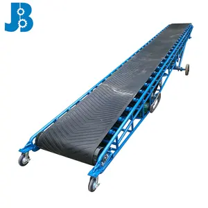 Large transmission capacity mobile chain pulley rubber belt conveyor price
