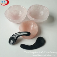 2026 Sculptures Rock Bowl Lavabo en pierre naturelle Pierres d'évier en quartz rose