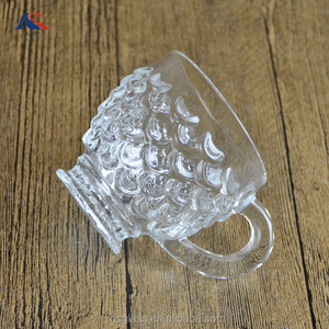 Mug à café à large ouverture <span class=keywords><strong>en</strong></span> verre transparent de 5 oz, style <span class=keywords><strong>arabe</strong></span> turc, avec motif <span class=keywords><strong>en</strong></span> relief, pour le petit-déjeuner, le lait, les flocons d'<span class=keywords><strong>avoine</strong></span> - Product Image 6