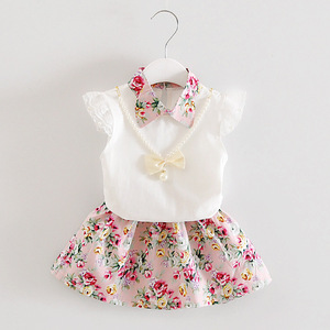 Nuovo Disegno di Modo Ragazza Del Bambino Boutique Abiti Chiffon Floreale Vestito di Un Pezzo - Product Image 1