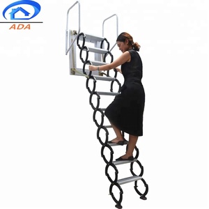 Outdoor Black <strong>Collapsible</strong> Wall Mounted <strong>Ladder</strong> - Product Image 2