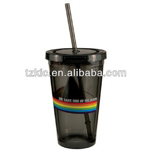 16OZ PS GOBELETS EN PLASTIQUE AVEC COUVERCLES ET PAILLES - Product Image 2