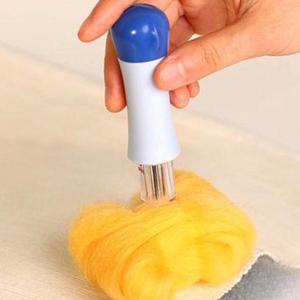 Support de poignée bleu à aiguille en laine, 1 pièce, pratique, avec 7 aiguilles, outils de feutre à aiguille en laine - Product Image 4