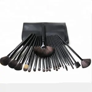 Chinese Red Pink Black Professional 24 Pieces Makeup Brush Set for Makeup Cosmetic School