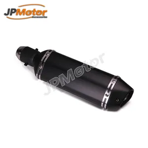 JPmotor 유니버설 51mm 스테인레스 스틸 오토바이 배기 머플러 파이프 모토 자전거 배기 시스템