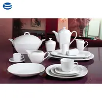 Süper beyaz yuvarlak servis tabağı düz beyaz porselen otel masa gereçleri