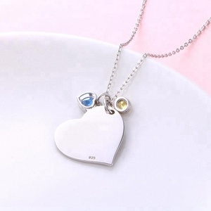 Always My Sister Forever My Friend-collar con colgante de corazón grabado de Plata de Ley 925 - Product Image 4