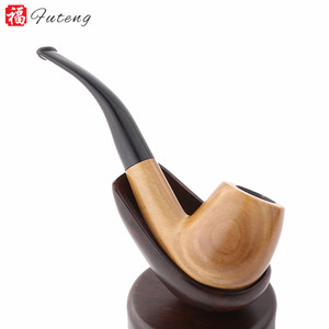 Futeng नई टिकाऊ हरी चंदन की लकड़ी धूम्रपान पाइप तंबाकू के पाइप के लिए एक्रिलिक के साथ धूम्रपान पाइप स्टेम