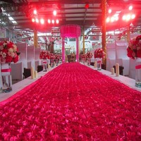 Hochzeit Modernes Design 3D gedruckt Rose Aisle Runner Teppich