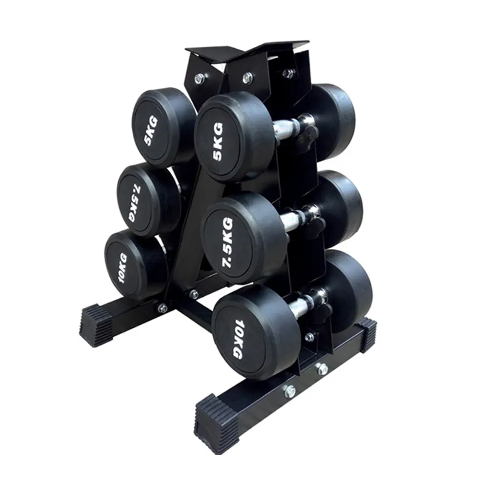 Barbell น้ำหนักยกชุด hex ยางปรับ Dumbbell Set with rack