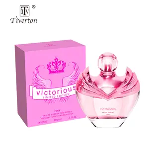 Brand Good Smell Perfume Glass Spray Floral Pink Female Eau De Parfum European Designer Famous Original 100ml Female Gift 8%-10%