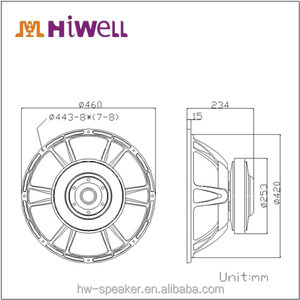 Altavoz <span class=keywords><strong>Subwoofer</strong></span> Profesional con Cono de Papel Resistente, Doble Araña y Buena Excursión - Product Image 4