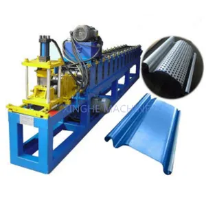 Steel garage shutter door auto roll forming machine with punching