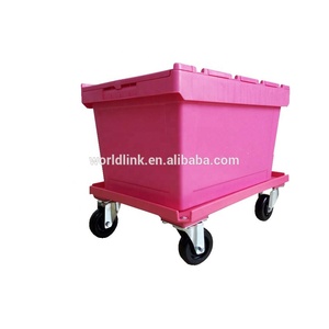 Heavy Duty 4-Wheel Stackable Plastic Pan Crate <span class=keywords><strong>Dolly</strong></span> <span class=keywords><strong>200kg</strong></span> Capacidad de carga ABS Hand Truck para herramientas Personalizable OEM Support - Product Image 2