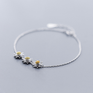 Braccialetti con Charm a Forma di Margherita in Argento per Donne, Gioielli in Argento Sterling 925 all'Ingrosso - Product Image 2