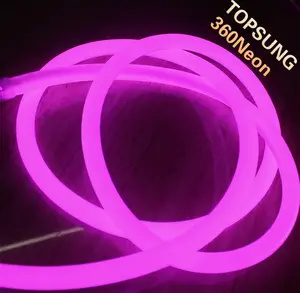 armatür aydınlatma dekorasyon 16mm pembe 360 derece yuvarlak led neon