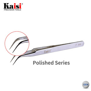 Pinset Ujung Lengkung Baja Anti Karat Presisi Kaisi 7-Sa Anti-Magnet Anti-Acid Non-Korosif, Serbaguna, Promo Panas - Product Image 3
