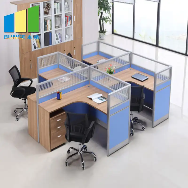 Modern ofis masası modüler yüksekliği ayarlanabilir ofis alüminyum cam iş istasyonu bölümleri