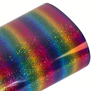 Fashion Foil Rainbow Multi Colors Stretchy Flex Heat Transfer Vinyl