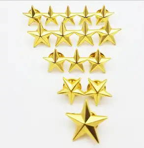 Emblemas em forma de estrela dourada, de alta qualidade