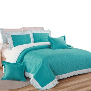 KOSMOS Wholesale Price Flat Sheet Dubai Luxury Embroidery Lace <strong>Quilt</strong> <strong>Bedspread</strong> - Product Image 4