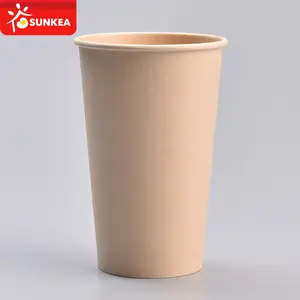 Biyobozunur tek kullanımlık bambu elyaf hamuru PLA kaplama kahve karton kağıt bardak