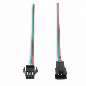 3 Pins SM JST 2.54mm JST 3pin LED 2812 IC LED Strip Light male to female wire connector custom wire harness