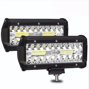светодиодная лампа направленного света автомобиля 12v 9 Suppliers-7-дюймовый светодиодные полосы LED прожектор 120 Вт комбинированный луч рабочий свет для вождения внедорожника тягач 4x4 внедорожник автомобиля 12V 24V