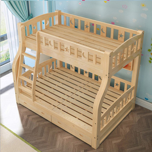 Meubles de maison enfants décors en bois <span class=keywords><strong>lit</strong></span> <span class=keywords><strong>double</strong></span> lits superposés avec garde-corps - Product Image 4