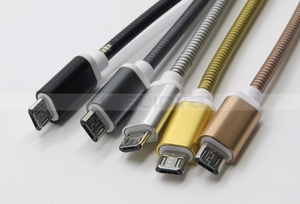 Cable USB3.0 de Aleación Metálica de <span class=keywords><strong>Alta</strong></span> <span class=keywords><strong>Gama</strong></span>, Cable Flexible Micro USB V8 para Teléfono Celular <span class=keywords><strong>Samsung</strong></span> Huawei - Product Image 2