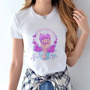 PATON नाननिंग patongarment टी कपड़े निर्माता कस्टम लड़की पावर समलैंगिक और समलैंगिक इंद्रधनुष टी शर्ट डिजाइन थोक