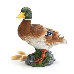 Resin Garden Statue Hand-Painted Heavyweight Mallard Duck