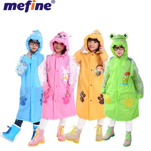 Sale Well China Manufacture Fashion Nice Pvc Children Cartoon Raincoat/kids Rain Coat MJ-229