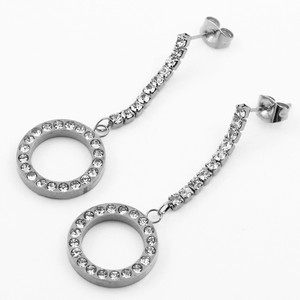 Brillante Simplificado Aretes <span class=keywords><strong>en</strong></span> acero,Largo Pendientes Para <span class=keywords><strong>Chicas</strong></span> - Product Image 3