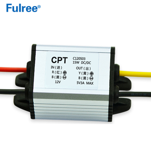 Convertisseur DC Buck étanche IP68 12 volts vers 5 volts <span class=keywords><strong>3</strong></span> ampères 15 watts, régulateur de tension abaisseur DC 12V vers 5V - Product Image 1