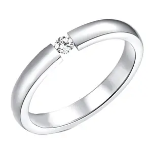 Кольцо из нержавеющей стали с кубическим цирконием, открытое для пары, женское вогнутое кольцо из титана, CZ, Новейшие свадебные кольца, дизайн