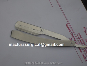 Maquinilla de afeitar recta profesional de una sola hoja importada de acero inoxidable Color personalizado Maclura herramientas de peluquero para afeitado de hombres - Product Image 2