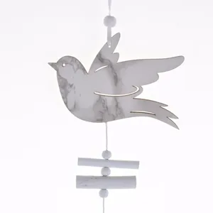 Centro de mesa en forma de corazón blanco de madera para decoración de pared, ave, paloma de la paz, colgante, regalos de boda, fiesta, hogar